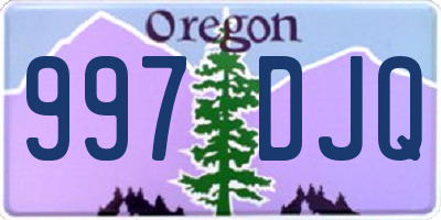 OR license plate 997DJQ