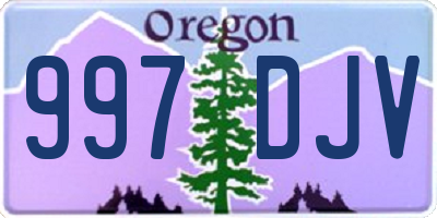 OR license plate 997DJV