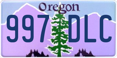 OR license plate 997DLC