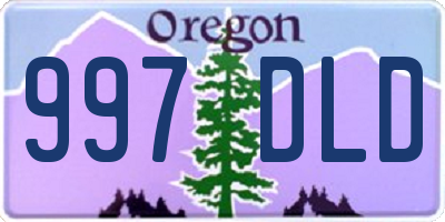 OR license plate 997DLD