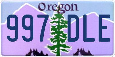 OR license plate 997DLE