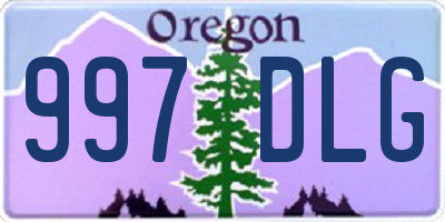 OR license plate 997DLG