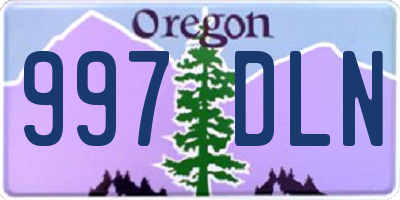 OR license plate 997DLN