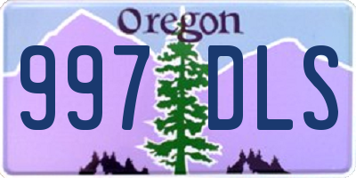 OR license plate 997DLS