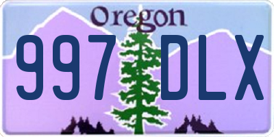 OR license plate 997DLX