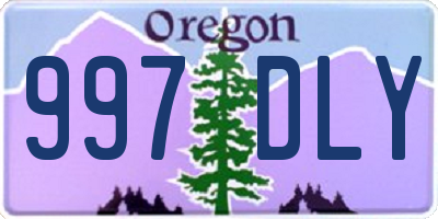 OR license plate 997DLY
