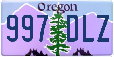 OR license plate 997DLZ