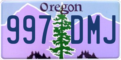 OR license plate 997DMJ