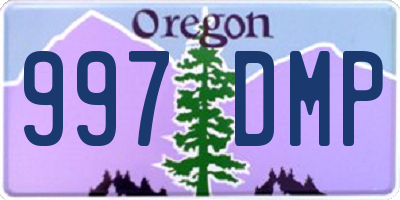 OR license plate 997DMP