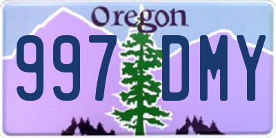 OR license plate 997DMY