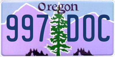 OR license plate 997DOC