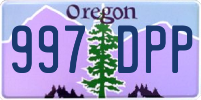 OR license plate 997DPP