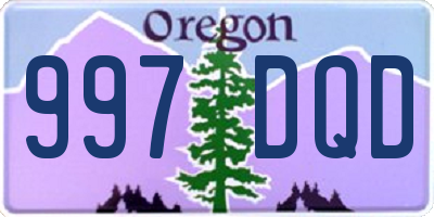 OR license plate 997DQD