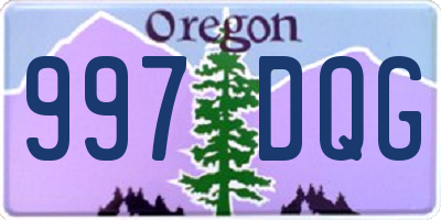 OR license plate 997DQG