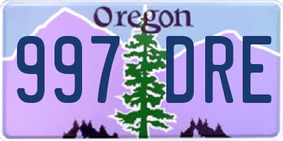 OR license plate 997DRE
