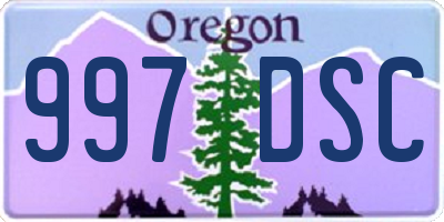 OR license plate 997DSC