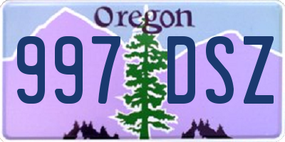 OR license plate 997DSZ