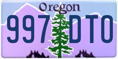 OR license plate 997DTO