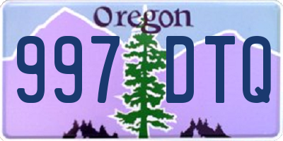 OR license plate 997DTQ