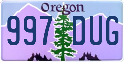 OR license plate 997DUG