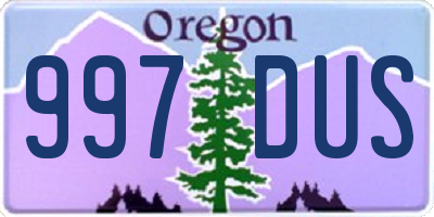 OR license plate 997DUS