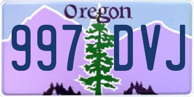 OR license plate 997DVJ