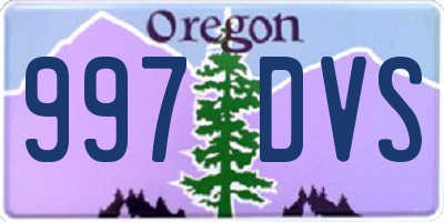 OR license plate 997DVS