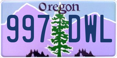 OR license plate 997DWL