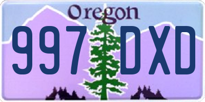 OR license plate 997DXD