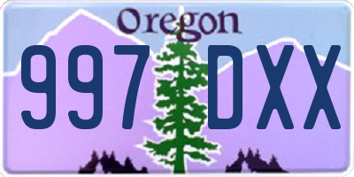 OR license plate 997DXX
