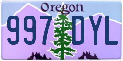OR license plate 997DYL