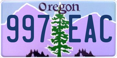 OR license plate 997EAC