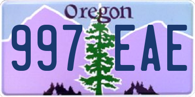 OR license plate 997EAE