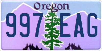 OR license plate 997EAG