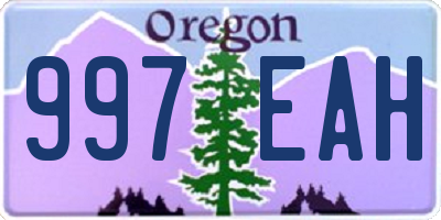 OR license plate 997EAH