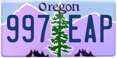 OR license plate 997EAP