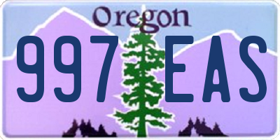 OR license plate 997EAS