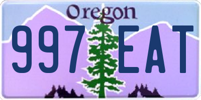 OR license plate 997EAT