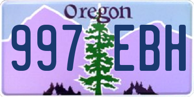 OR license plate 997EBH