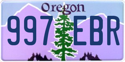 OR license plate 997EBR