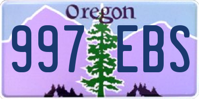 OR license plate 997EBS