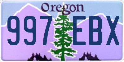 OR license plate 997EBX