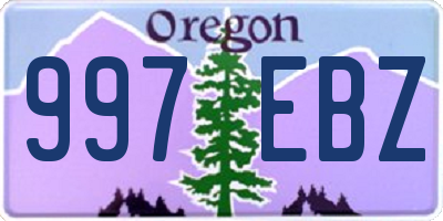 OR license plate 997EBZ