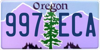 OR license plate 997ECA