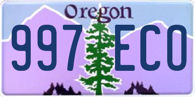 OR license plate 997ECO