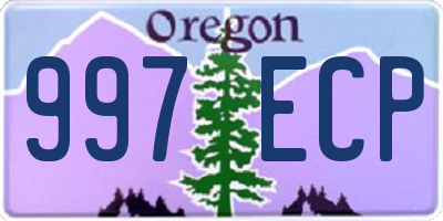 OR license plate 997ECP