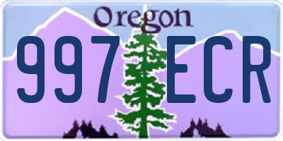 OR license plate 997ECR