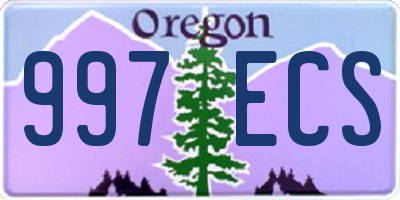 OR license plate 997ECS