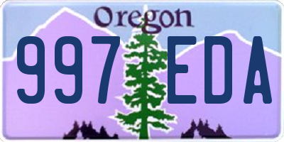 OR license plate 997EDA