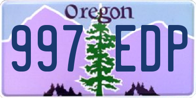 OR license plate 997EDP